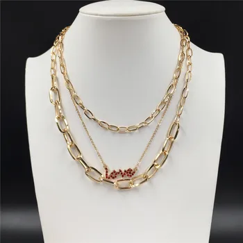 Girly Gold Color Plating Love Letter Pendant Layered Necklace For Women Girl
Girly Gold Color Plating Love Letter Pendant Layered Necklace For Women Girl