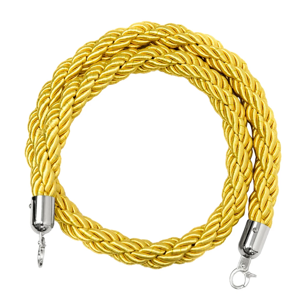 Stanchion Rope Crowd Control Queue Barrier Ropes with Premium Clip Hooks - 5ft, 6 Colors Optional Stanchion Rope Crowd Control Queue Barrier Ropes with Premium Clip Hooks - 5ft, 6 Colors Optional