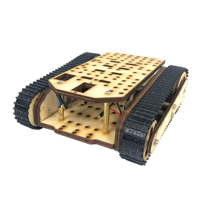 Popular Wooden Tracked Tank Chassis Track Crawler RC Smart Robot Car Tracking Obstacle Avoidance Education DIY Kit High Quality
Popular Wooden Tracked Tank Chassis Track Crawler RC Smart Robot Car Tracking Obstacle Avoidance Education DIY Kit High Quality
