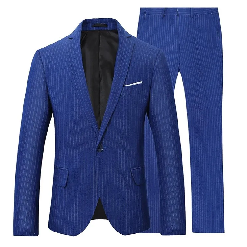 Brand blue stripes and black and white plaid men's clothing groom wedding dress 2 piece formal suit theme banquet men's suit 550
Brand blue stripes and black and white plaid men's clothing groom wedding dress 2 piece formal suit theme banquet men's suit 550