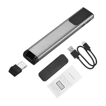 Rechargeable Digital Remote Powerpoint Presenter PPT Clicker Flip Pen Green Pointer with USB Receiver USB Cable 70 Meters
Rechargeable Digital Remote Powerpoint Presenter PPT Clicker Flip Pen Green Pointer with USB Receiver USB Cable 70 Meters