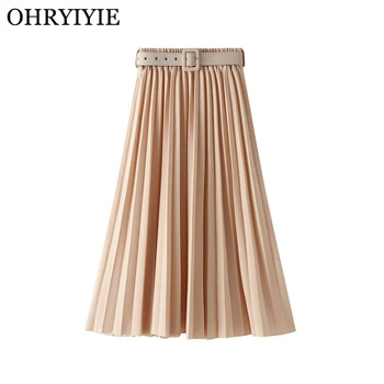 OHRYIYIE Beige Gray Spring Autumn High Waist Skirts Women 2020 New Fashion Long All-Match Skirts Female School Skirt With Belt
OHRYIYIE Beige Gray Spring Autumn High Waist Skirts Women 2020 New Fashion Long All-Match Skirts Female School Skirt With Belt