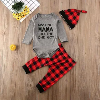 CANIS Spring Autumn Newborn Baby Girl Boy Long Sleeve Romper Tops Plaid Long Pants Hat Outfits Clothes Set
CANIS Spring Autumn Newborn Baby Girl Boy Long Sleeve Romper Tops Plaid Long Pants Hat Outfits Clothes Set