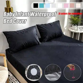Waterproof Bed Sheet With Pillowcase Solid color Polyester Mattress Covers Fitted Sheet Sets Diaper Sheet Cover Machine Washable
Waterproof Bed Sheet With Pillowcase Solid color Polyester Mattress Covers Fitted Sheet Sets Diaper Sheet Cover Machine Washable