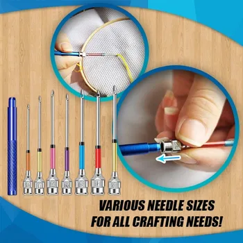 8PCS Common Interchangeable Head Full Model Embroidery Pin Magic Embroidery Pen Embroidery accessories Needle Weaving Tools @40
8PCS Common Interchangeable Head Full Model Embroidery Pin Magic Embroidery Pen Embroidery accessories Needle Weaving Tools @40