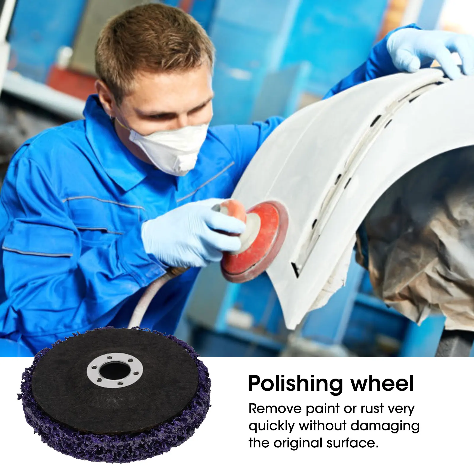

5PCS Grinding Wheel Angle Grinder Coral Disc 125mm Poly Strip Disc Wheel Paint Rust Removal Clean Angle Grinder Polishing Sheet