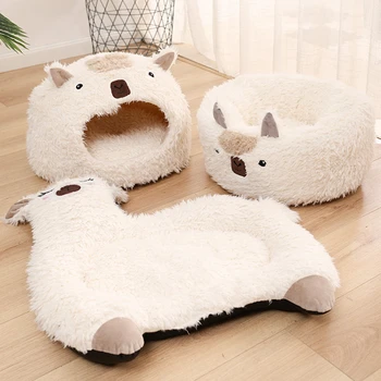 Cute Cat Bed Alpaca Shape Kitten Warm House for cats Small Dogs Foldable Nest White Cat Cave Sleeping Plush Mats Soft Pet House
Cute Cat Bed Alpaca Shape Kitten Warm House for cats Small Dogs Foldable Nest White Cat Cave Sleeping Plush Mats Soft Pet House