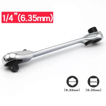 1pcs 1/4 Inch Mini Ratchet Wrench Batch Head Handle Small Fly Socket Wrench Double-Ended Torque Wrench Spanner Hand Repair Tool
1pcs 1/4 Inch Mini Ratchet Wrench Batch Head Handle Small Fly Socket Wrench Double-Ended Torque Wrench Spanner Hand Repair Tool