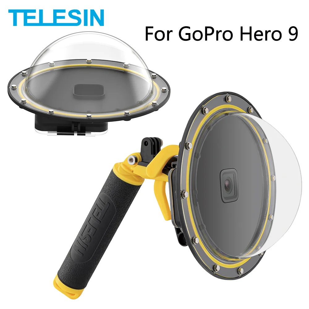 TELESIN 6'' Dome Port 30M Waterproof Housing Case With Floating Handle Trigger Diving Cover For GoPro Hero 9 Black Accessories
TELESIN 6'' Dome Port 30M Waterproof Housing Case With Floating Handle Trigger Diving Cover For GoPro Hero 9 Black Accessories