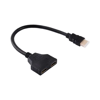 1080P HDMI Male To Dual HDMI Female 1 to 2 Way Splitter Adapter Cable for HD TV High Quality
1080P HDMI Male To Dual HDMI Female 1 to 2 Way Splitter Adapter Cable for HD TV High Quality