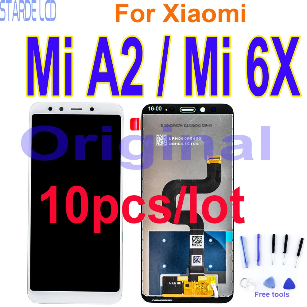 10pcs 100% Original 5.99"LCD Display For Xiaomi Mi A2 Mi 6X Touch Screen Digitizer Assembly With Frame Replacement Repair Parts
10pcs 100% Original 5.99"LCD Display For Xiaomi Mi A2 Mi 6X Touch Screen Digitizer Assembly With Frame Replacement Repair Parts