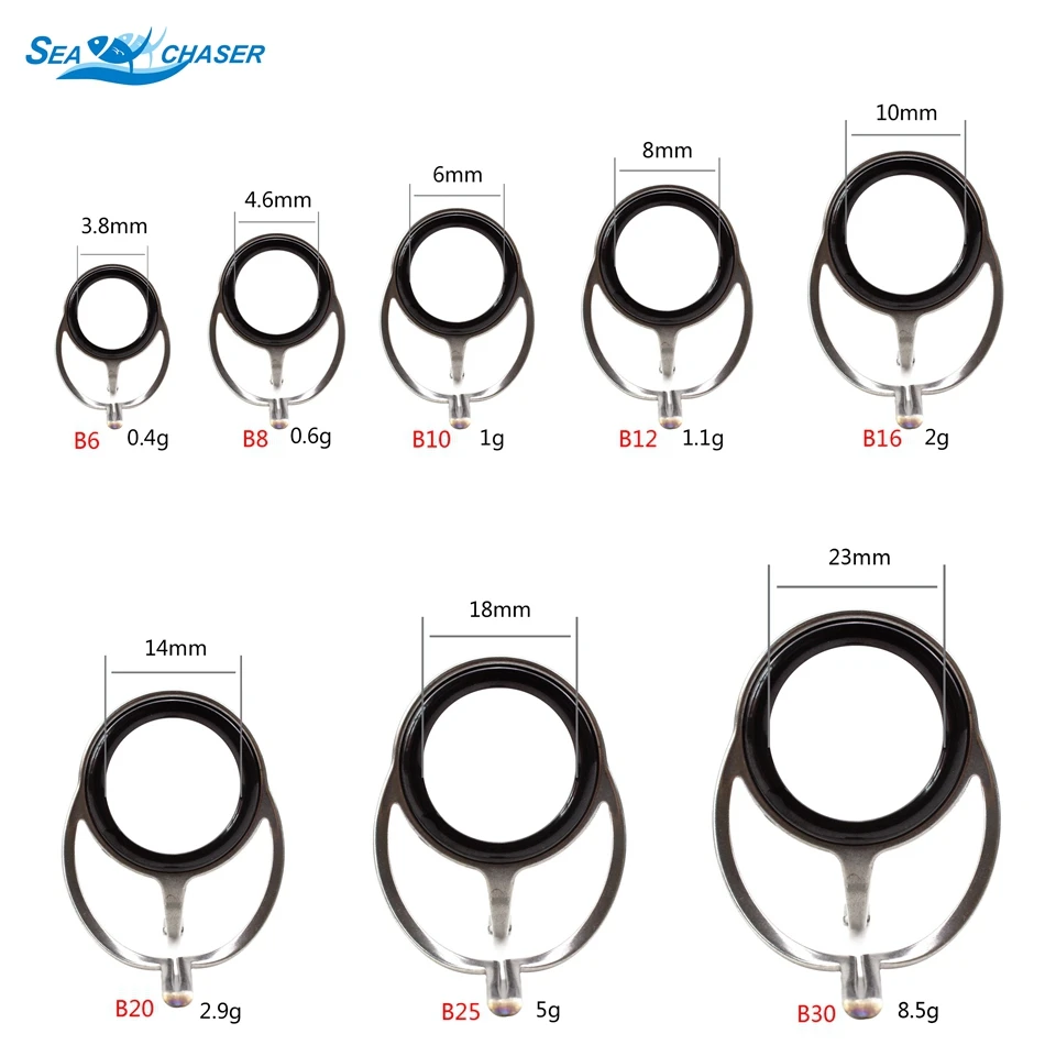 8PCS Repair Fishing Rod ring Stainless Steel Fishing Rod Guide Eyes Guides Line Rings Pole Repair Kit Set
8PCS Repair Fishing Rod ring Stainless Steel Fishing Rod Guide Eyes Guides Line Rings Pole Repair Kit Set