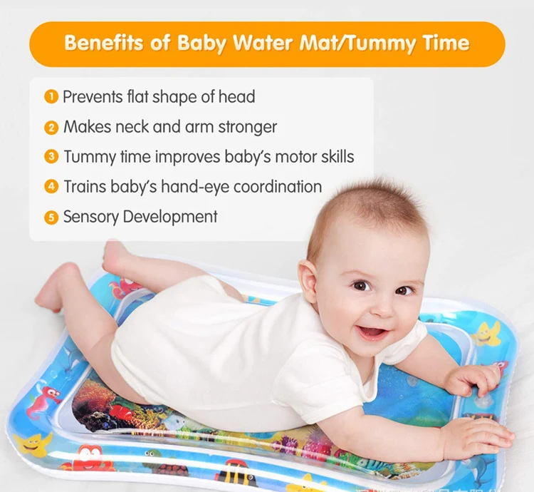 2020 Inflatable Infants Tummy Time Activity Mat Baby Play Water Mat Toys for Baby Fun Activity Play Center Baby Toddler Toys