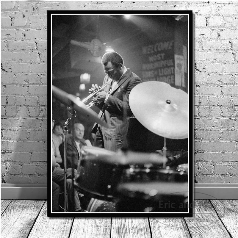 Miles Davis Poster Kind Of Blue Jazz Music Album Canvas Painting Pictures On The Wall Abstract Decorative Home Decor Quadro | Дом и сад
