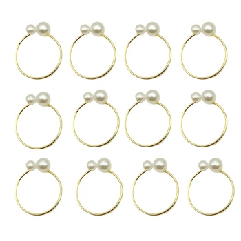 12Pcs Hotel Napkin Ring Napkin Holder Pearl Metal Napkin Buckle Christmas Wedding Party Gold Napkin Circle Dinner Banquet Table
12Pcs Hotel Napkin Ring Napkin Holder Pearl Metal Napkin Buckle Christmas Wedding Party Gold Napkin Circle Dinner Banquet Table
