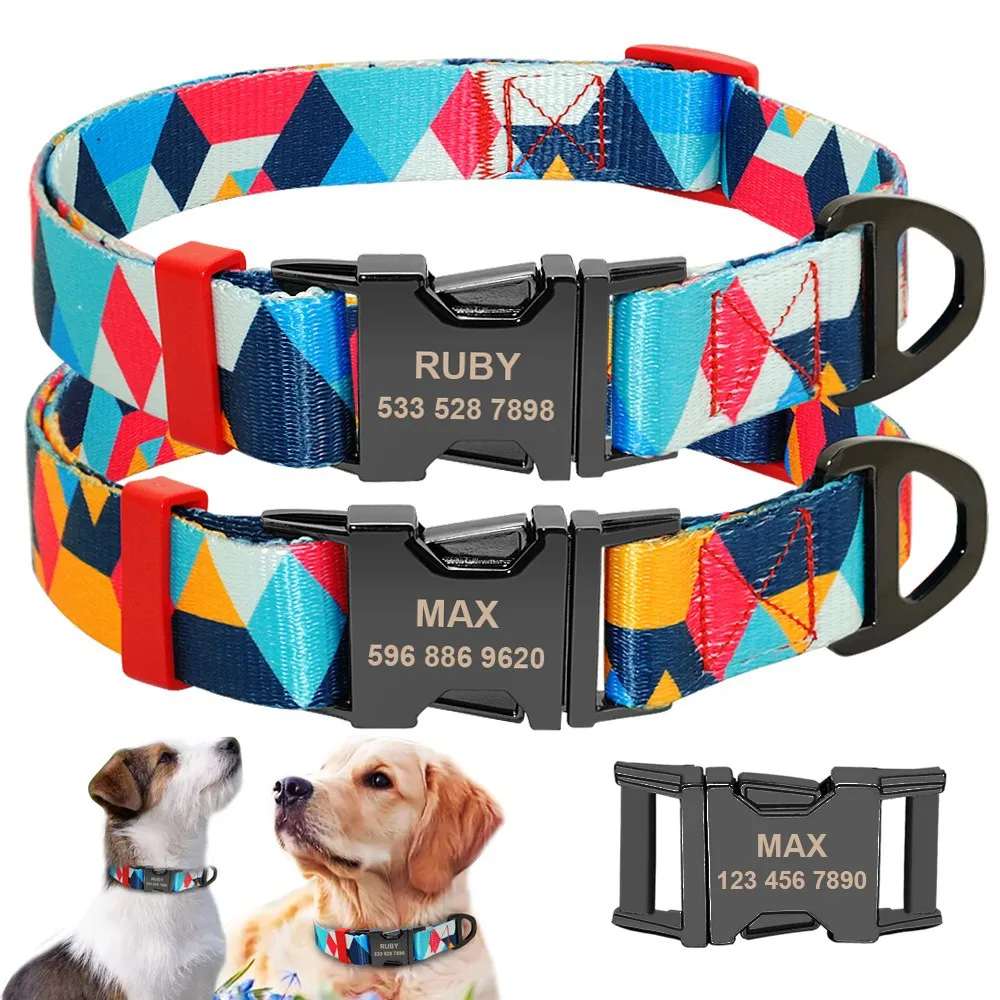 Adjustable Nylon Dog Collar Personalized Engrave ID Buckle Tags Pet Collar Custom Dog Name Owner Phone
Adjustable Nylon Dog Collar Personalized Engrave ID Buckle Tags Pet Collar Custom Dog Name Owner Phone
