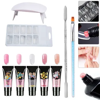 Quick Building UV Nail Poly Gel Kit Polish Nail Art Extension Acrylic Kits Quick Dry Beauty Supplies FOU99
Quick Building UV Nail Poly Gel Kit Polish Nail Art Extension Acrylic Kits Quick Dry Beauty Supplies FOU99