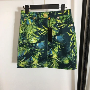 Summer Women Sexy Green Printed High-waist Fashion A-line Denim Skirt Fashion Designer Tide High Quality New Clothing 2020
Summer Women Sexy Green Printed High-waist Fashion A-line Denim Skirt Fashion Designer Tide High Quality New Clothing 2020