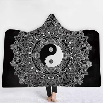 Stamping TaiChi Yin Yang Gossip Blanket Mandala Biki Hooded Blankets Coral Fleece Wrapped Throw On Sofa Bed Wearable Blankets
Stamping TaiChi Yin Yang Gossip Blanket Mandala Biki Hooded Blankets Coral Fleece Wrapped Throw On Sofa Bed Wearable Blankets