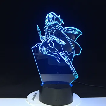 Wonder Woman Justice League Colors Changing with Remote Battery Powered Illusion Dropshipping Led Night Light 3D LED Lamp 3416
Wonder Woman Justice League Colors Changing with Remote Battery Powered Illusion Dropshipping Led Night Light 3D LED Lamp 3416