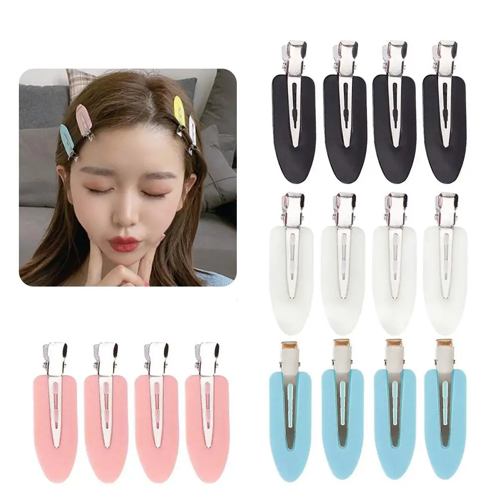 Details about   4pcs/set New No Bend Crease Mark Hair Clips Women Hair Styling Tool Bangs Clip