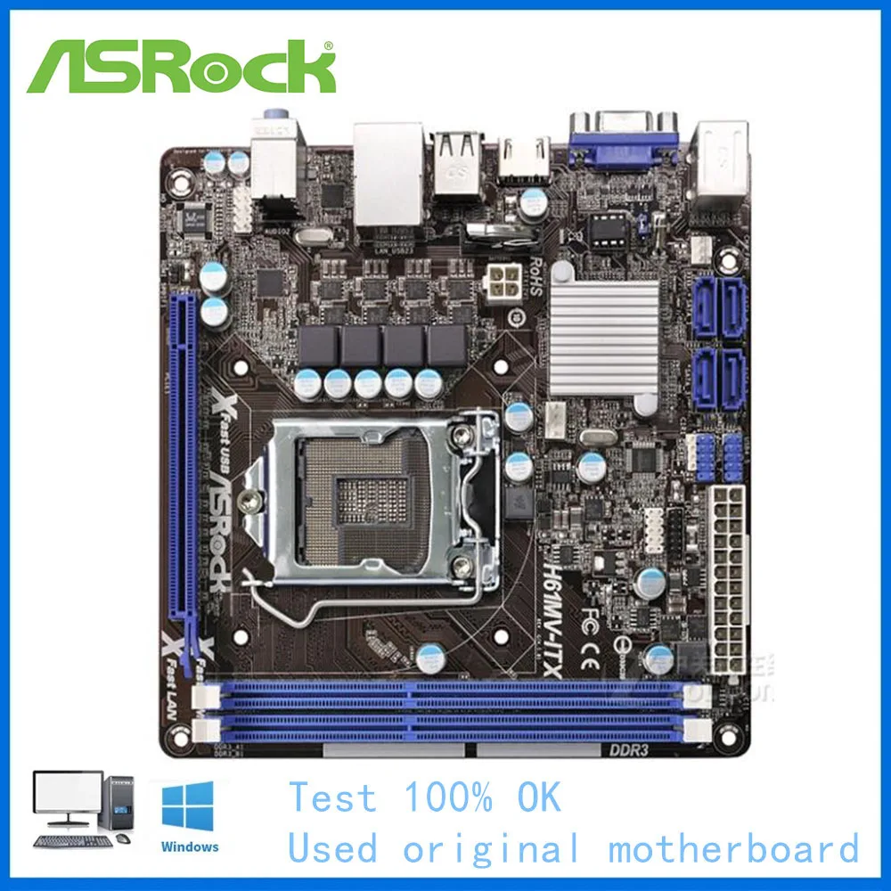 Для ASRock H61MV-ITX материнская плата LGA 1155 для Intel H61 б/у десктопная материнская плата USB2.0 SATA II PCI-E X16
Для ASRock H61MV-ITX материнская плата LGA 1155 для Intel H61 б/у десктопная материнская плата USB2.0 SATA II PCI-E X16