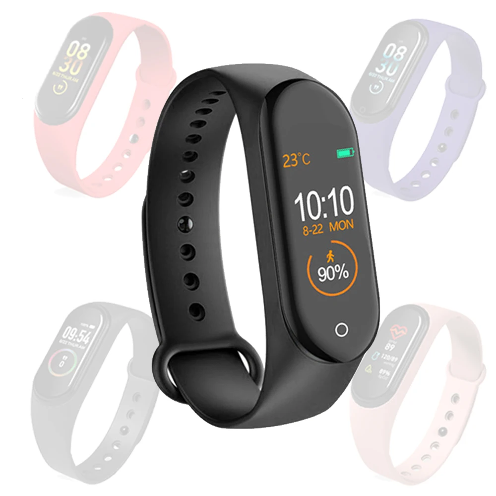 Sport Fitness Tracker M4 Smart Band Heart Rate Monitor Smart Bracelet Calories Waterproof IP67 Smartband Fashion Watch For iOS
Sport Fitness Tracker M4 Smart Band Heart Rate Monitor Smart Bracelet Calories Waterproof IP67 Smartband Fashion Watch For iOS