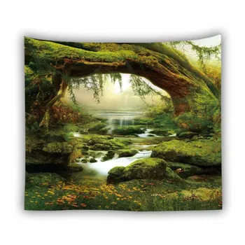 

Natural Scenery Fantasy Forest Tree Tapestry Wall Hanging Backdrop Art Decor Wall Tapestry Cloth Psychedelic Tapestry Bedspread