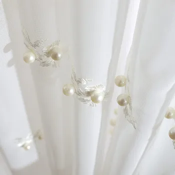 European Style Curtains for Living Dining Room Bedroom Embroidered Beaded Exquisite Window Screen Craft Yarn White Tulle Curtain
European Style Curtains for Living Dining Room Bedroom Embroidered Beaded Exquisite Window Screen Craft Yarn White Tulle Curtain