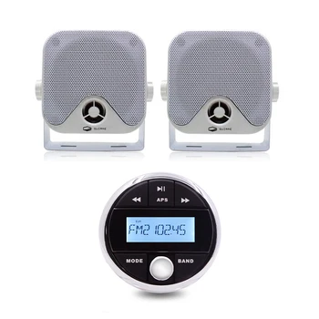 Marine Stereo Audio Radio Bluetooth FM AM Receiver Car MP3 Player+4" Waterproof Marine Speaker For ATV UTV Boat Yacht Motorcycle
Marine Stereo Audio Radio Bluetooth FM AM Receiver Car MP3 Player+4" Waterproof Marine Speaker For ATV UTV Boat Yacht Motorcycle