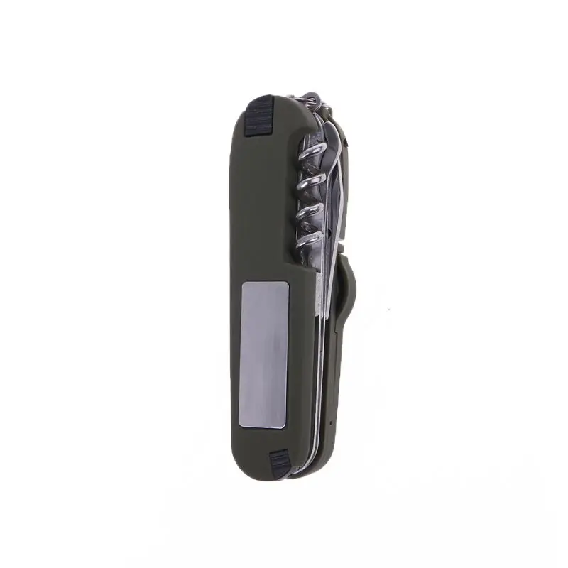 13 in 1 Multifunction Outdoor Camping Survival EDC Pockets Tool with LED Light Compass Swiss Folding Knife Stainless Steel Army
13 in 1 Multifunction Outdoor Camping Survival EDC Pockets Tool with LED Light Compass Swiss Folding Knife Stainless Steel Army