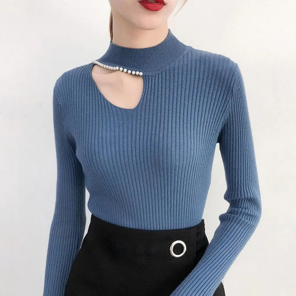 Hollow Out Elegant Women Sweater Slim Round Neck Autumn Solid Color Openwork Long Sleeve Casual Simple Wild Knit Sweater #25
Hollow Out Elegant Women Sweater Slim Round Neck Autumn Solid Color Openwork Long Sleeve Casual Simple Wild Knit Sweater #25