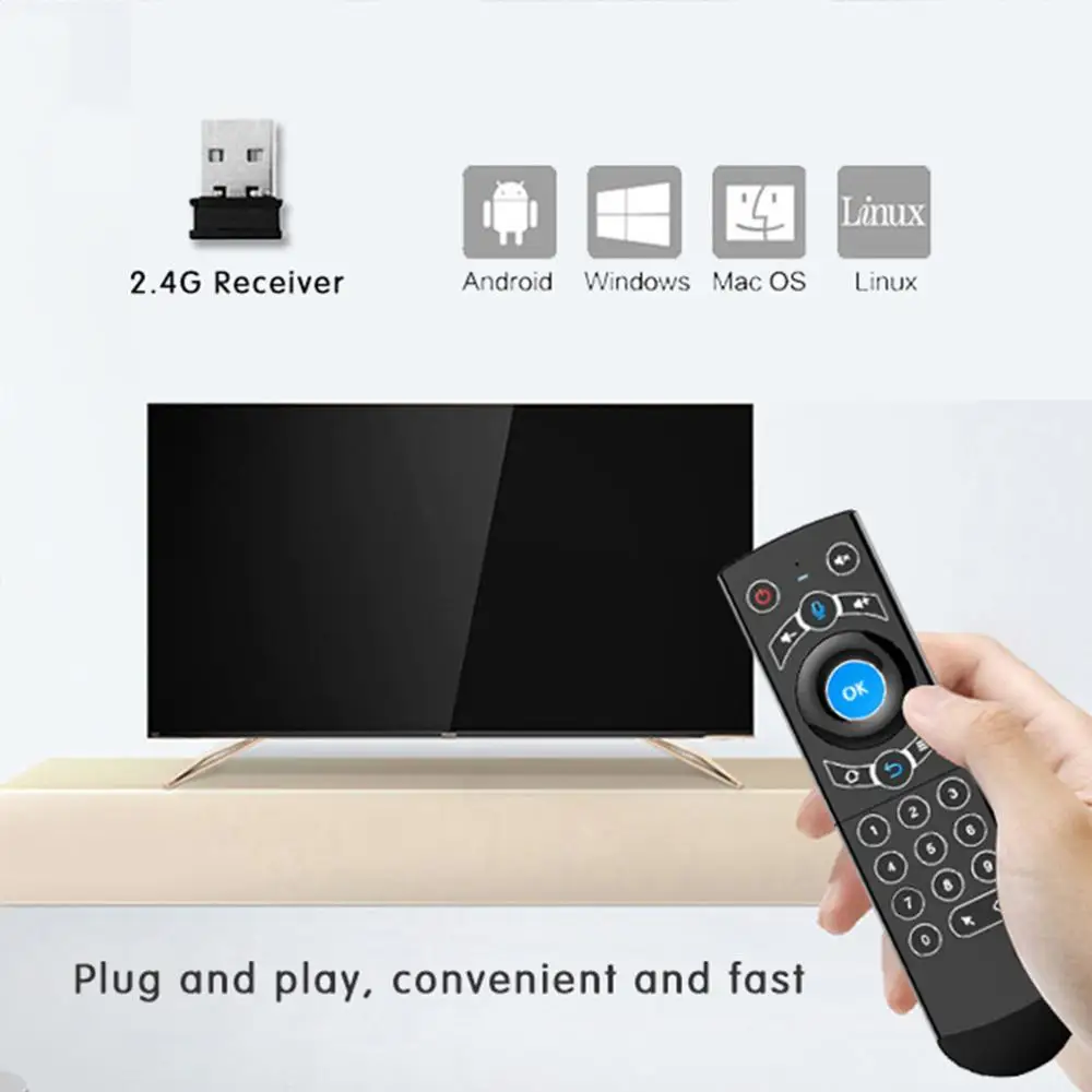 G21 PRO 2.4G Wireless Keyboard Air Mouse Voice Remote Control IR Learning Gyros for smart TV Box H96 MAX X3 Pro AM6 Plus
G21 PRO 2.4G Wireless Keyboard Air Mouse Voice Remote Control IR Learning Gyros for smart TV Box H96 MAX X3 Pro AM6 Plus