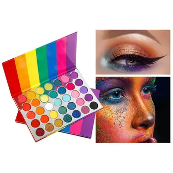 Professional 35 Colours Rainbow Eyeshadow Makeup Palette Neon Glitter Waterproof Eyeshadow Mixed Colorful Eye Shadow Palett W3J4
Professional 35 Colours Rainbow Eyeshadow Makeup Palette Neon Glitter Waterproof Eyeshadow Mixed Colorful Eye Shadow Palett W3J4