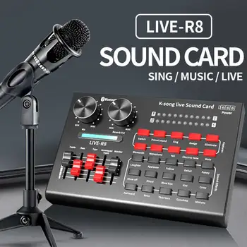 R8 Sound Mixer Board 15 special effects for Live Streaming Voice Changer Sound Card with Multiple Sound Effect Audio Mixer
R8 Sound Mixer Board 15 special effects for Live Streaming Voice Changer Sound Card with Multiple Sound Effect Audio Mixer