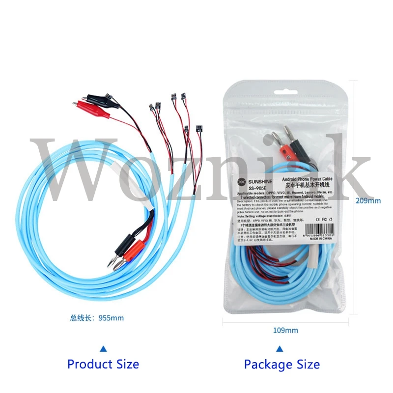 SS-905E Android Cell Phone Boot Line for SAMSUNG OPPO VIVO MI HUAWEI LENOVO MEIZU Test Cable Power Supply
SS-905E Android Cell Phone Boot Line for SAMSUNG OPPO VIVO MI HUAWEI LENOVO MEIZU Test Cable Power Supply