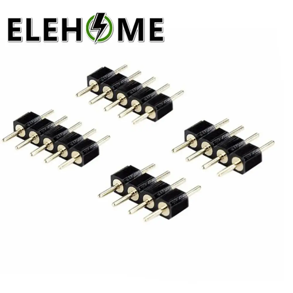 10 шт. 4 Pin RGB/5 PIN коннектор RGBW адаптер штырь иглы мужской тип двойной RGB 5050 3528
