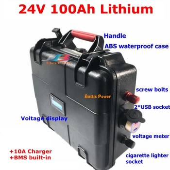 24V 120Ah lithium li ion battery pack with USB for outdoor power supply caravan RV motorhome backup power UPS+10A charger
24V 120Ah lithium li ion battery pack with USB for outdoor power supply caravan RV motorhome backup power UPS+10A charger