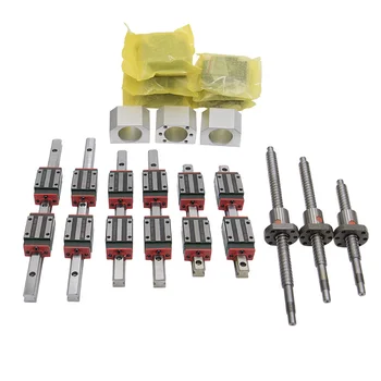 6 sets linear guide rail HGR20 + HGH20CA+SFU1605 1605 Ball screw + BK/BF12 + Nut housing DSG16H + Coupling CNC parts
6 sets linear guide rail HGR20 + HGH20CA+SFU1605 1605 Ball screw + BK/BF12 + Nut housing DSG16H + Coupling CNC parts
