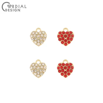 Cordial Design 100Pcs 8*9MM Jewelry Accessories/Charms/Hand Made/Heart Shape/Earring Findings/DIY Making/Rhinestone Pendant
Cordial Design 100Pcs 8*9MM Jewelry Accessories/Charms/Hand Made/Heart Shape/Earring Findings/DIY Making/Rhinestone Pendant