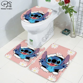 Cartoon funny Stitch 3D printed Bathroom Pedestal Rug Lid Toilet Cover Bath Mat Set drop shipping style-4 
Cartoon funny Stitch 3D printed Bathroom Pedestal Rug Lid Toilet Cover Bath Mat Set drop shipping style-4