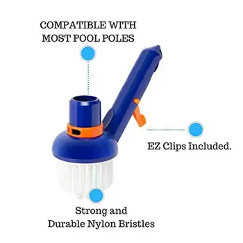 

Pool Step Corner Vacuum Brush Best for Above Ground & Inground Swimming Pools, Spas & Hot Tubs, Fine Bristles, 1-1/2 Hose & 1-1/