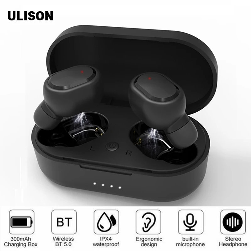 True Wireless Earphones TWS Bluetooth 5.0 Headset IPX4 Waterproof Sport Stereo Earphone PK Xiaomi Redmi Airdots Earbuds with Mic
True Wireless Earphones TWS Bluetooth 5.0 Headset IPX4 Waterproof Sport Stereo Earphone PK Xiaomi Redmi Airdots Earbuds with Mic