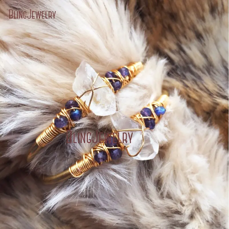 Rustic Point Wire Wrap Blue Quartz Raw Stone Crystal Stone Jewelry Bangle Bracelet BM27714
Rustic Point Wire Wrap Blue Quartz Raw Stone Crystal Stone Jewelry Bangle Bracelet BM27714