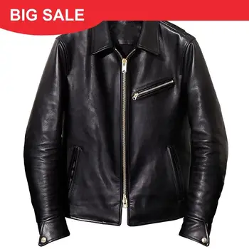 2020 Black Men American Casual Style 1930S Biker's Leather Jacket Plus Size XXXL Genuine Cowhide Autumn Slim Fit Natural Coat
2020 Black Men American Casual Style 1930S Biker's Leather Jacket Plus Size XXXL Genuine Cowhide Autumn Slim Fit Natural Coat