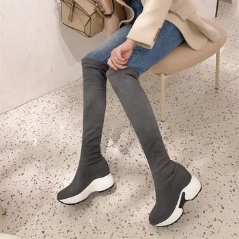 2019 Elastic Force Boots Bottom Muffin With Bottom With Thin Velvet High Boots Woman
2019 Elastic Force Boots Bottom Muffin With Bottom With Thin Velvet High Boots Woman