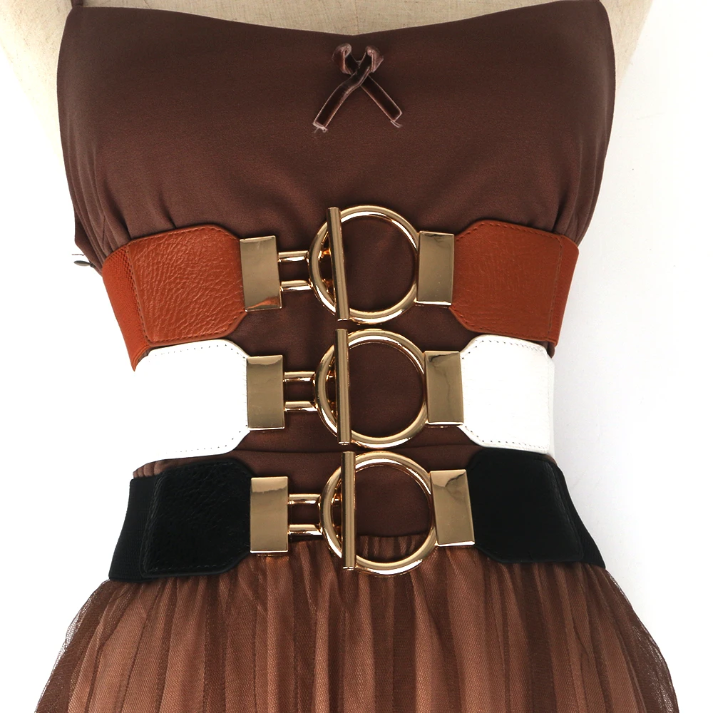 Pu Leather stitching elastic Multi-color cummerbund Girdle Oring Gold buckle Elastic waist belt For women Ladies strap on dress
Pu Leather stitching elastic Multi-color cummerbund Girdle Oring Gold buckle Elastic waist belt For women Ladies strap on dress