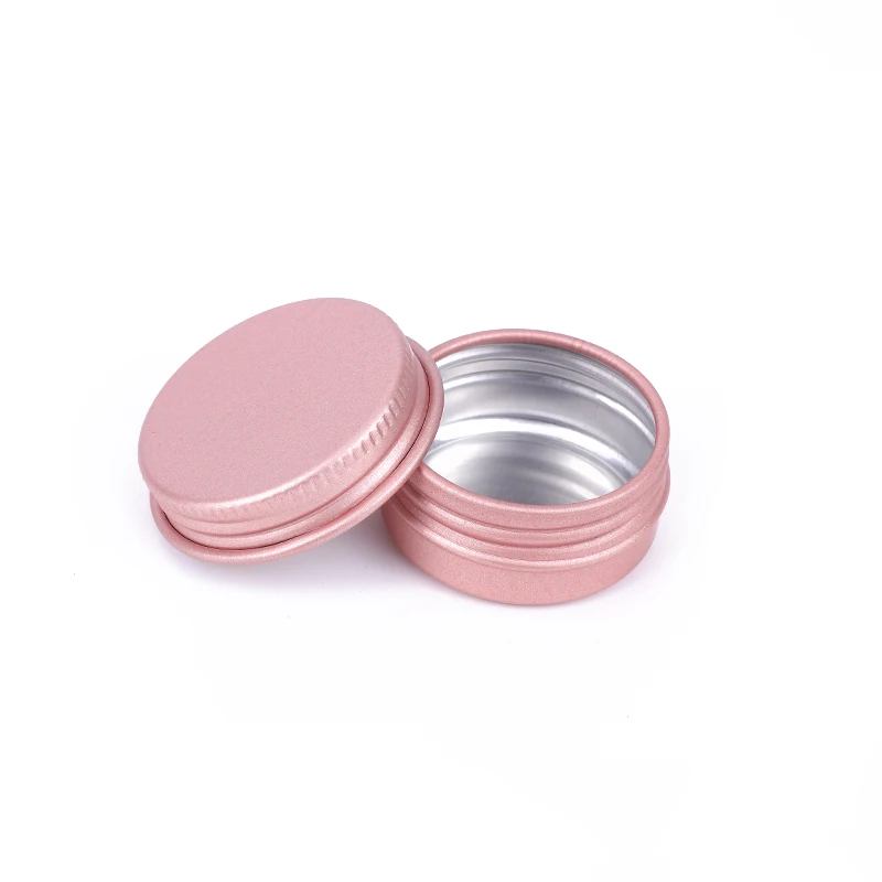 

100Pcs 10g 36x18mm Mini Rose Gold Aluminum Cream Jar Pot , 10ml Empty Nail Art Makeup Lip Gloss Cosmetic Metal Tins Containers