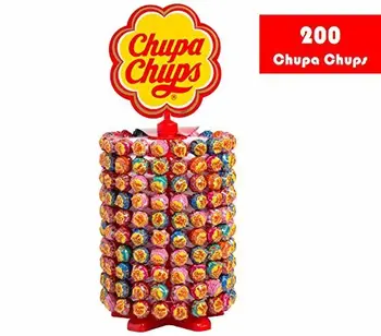 Chupa Chups Caramelo con Palo de Sabores Variados - Rueda de 200 unidades de 12 gr/ud
Chupa Chups Caramelo con Palo de Sabores Variados - Rueda de 200 unidades de 12 gr/ud