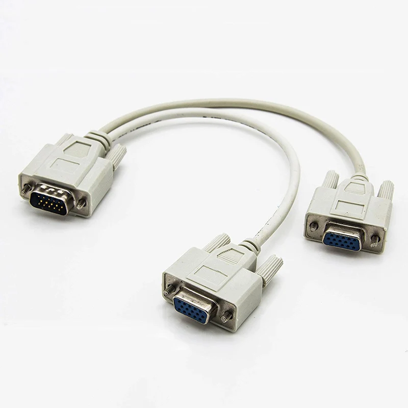 VGA Duplicator Cable 1 HDB 15 Male to 2 VGA HDB15 Female Splitter Double Monitor AS99
VGA Duplicator Cable 1 HDB 15 Male to 2 VGA HDB15 Female Splitter Double Monitor AS99